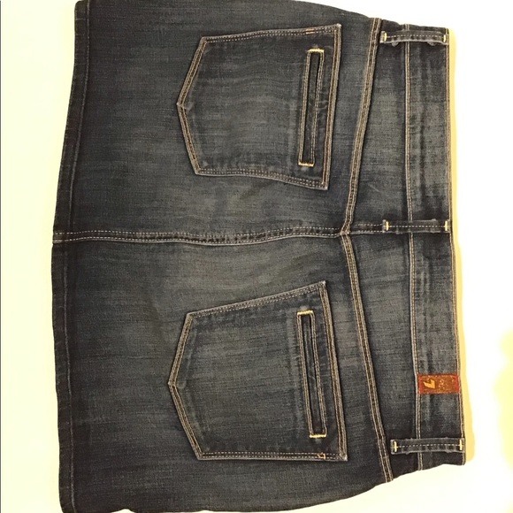 7 for all mankind denim jean mini skirt size 27 - Picture 10 of 12
